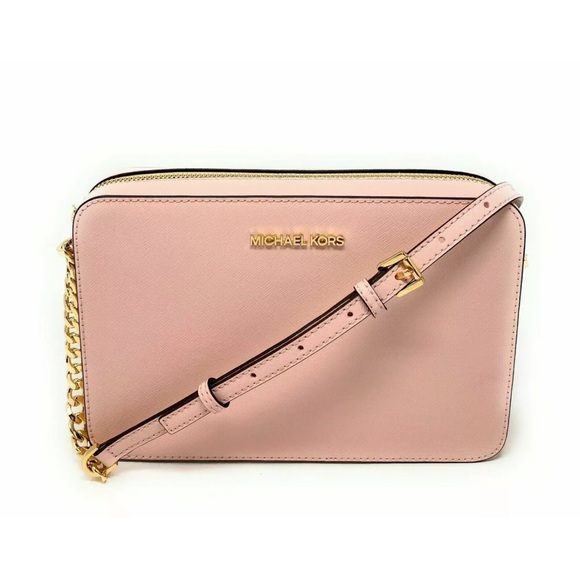 Michael Kors Jet Set Item Large East West Powder Blush Crossbody